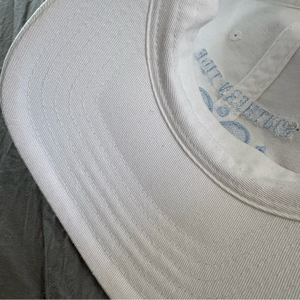 Southern Tide Adjustable White Cap with Blue Tennis Design. OS. - Picture 7 of 8